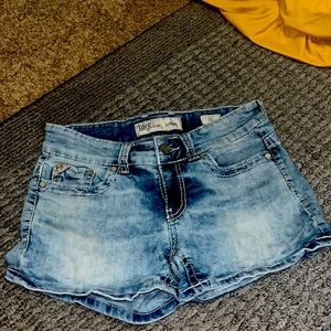 WOMENS BLUE JEAN SHORTS